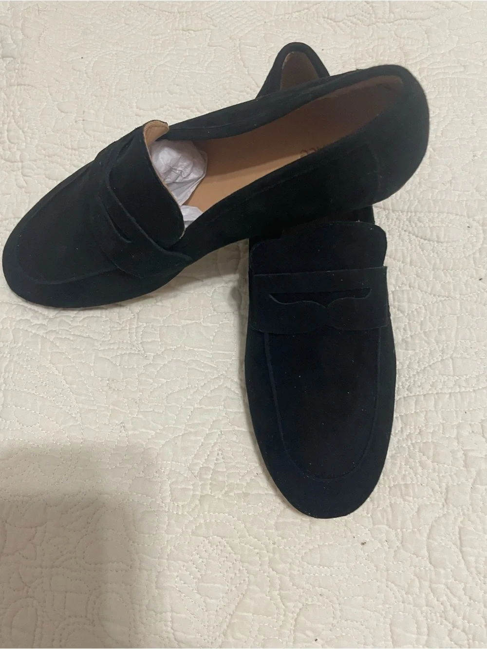 Quince Black Suede Women's Penny Loafers-BRAND NEW Size 7